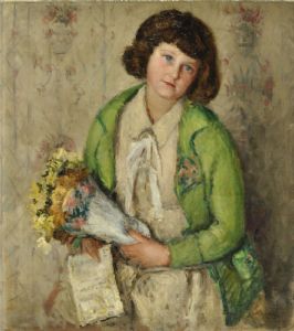 Bimba con fiori, 1930