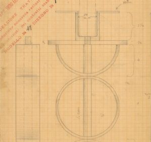 Progetto per brevetto di candeliere, 1930