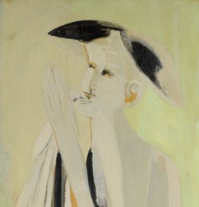 Figura con volatile, 1950 circa