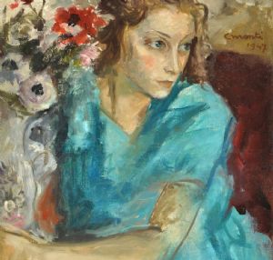 Ragazza con fiori, 1947 