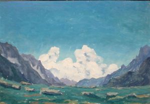 S.Anna di Gressoney,  Danza di nubi, agosto 1934