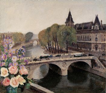 Parigi, fiori a Pont St.Michel, 1937 