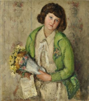 Bimba con fiori, 1930