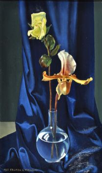 Orchidea e rosa, 1950 circa