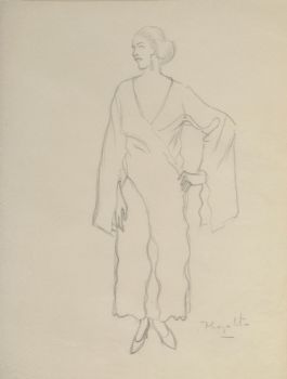 Modello per abito da sera lungo, 1921-1924