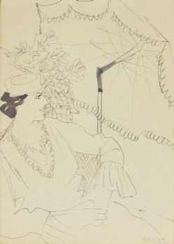 Signora sotto l'ombrellone, 1934 circa