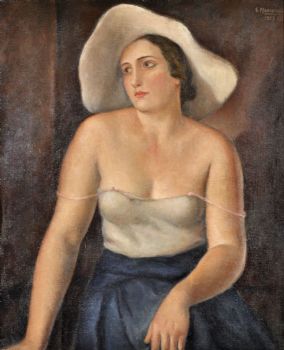 Signora con cappello, 1933