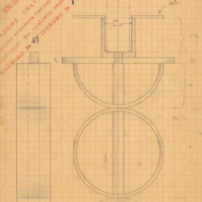 Progetto per brevetto di candeliere, 1930